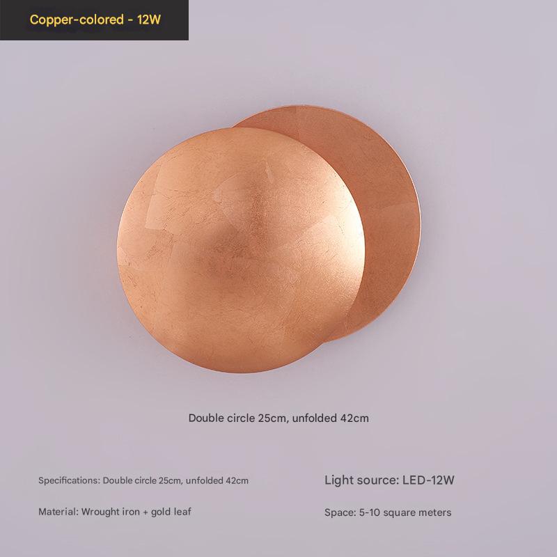 Obracana o 360° lampa ścienna „Zaćmienie Księżyca”, designerska oprawa, 3000 K, średnica 25 cm