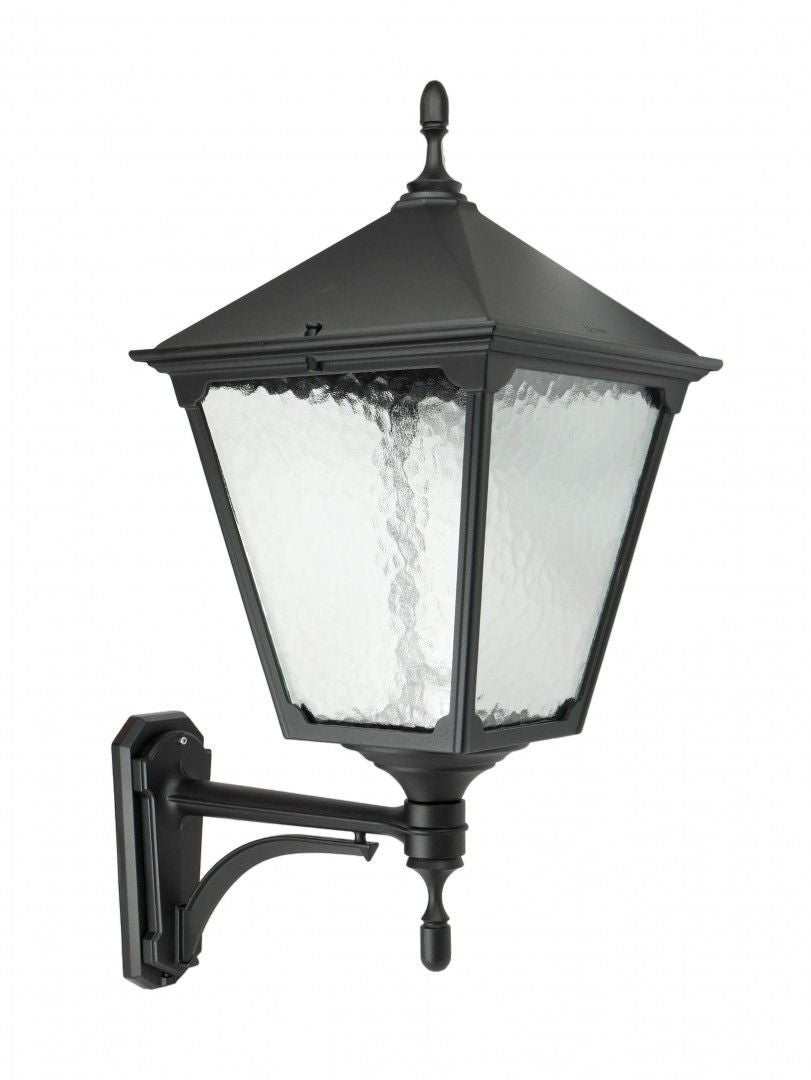 Kinkiet zewnętrzny dworkowy górny 32 cm szerokości 1xE27 czarny IP43 SU-MA Retro K 3012/1/BD KWG