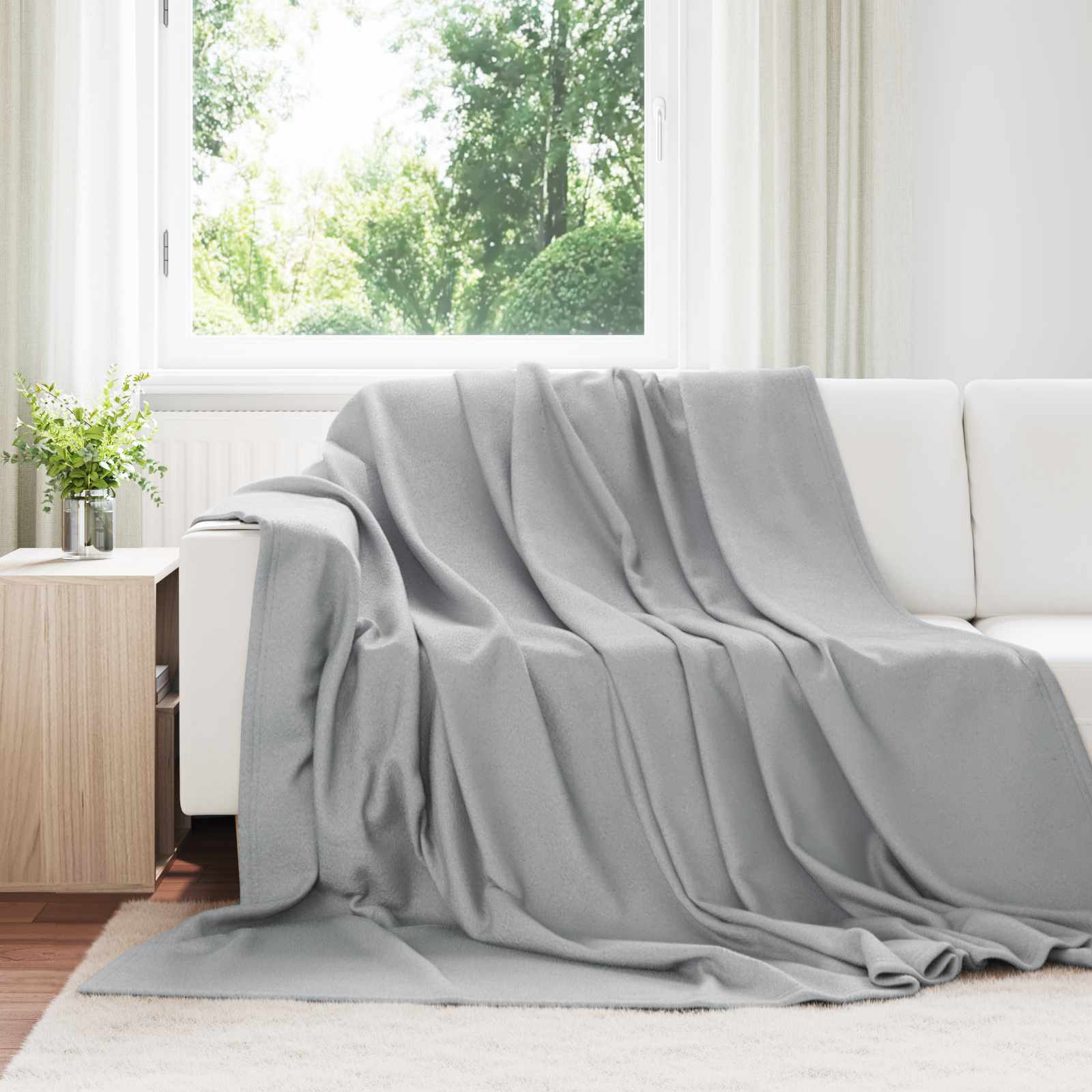 Koce narzutowe 6 pcs Szary 240 x 220 cm Polar vidaXL