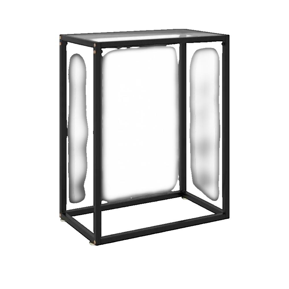 Konsola vidaXL Szkło Hartowane i Stal 60x35x75 cm Przezroczysta