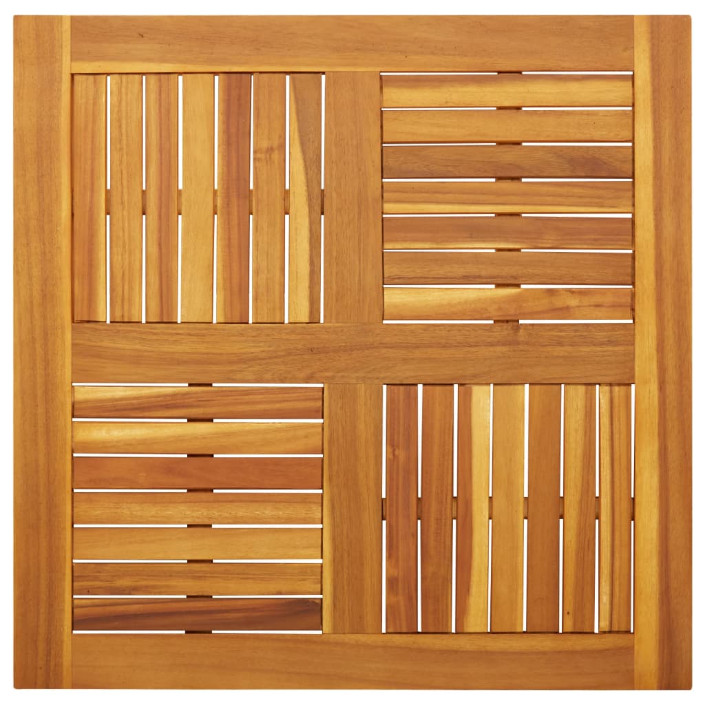 Blat Drewniany Akacjowy Lity Olejowany do Stołu Kwadratowy 80x80 cm Brązowy