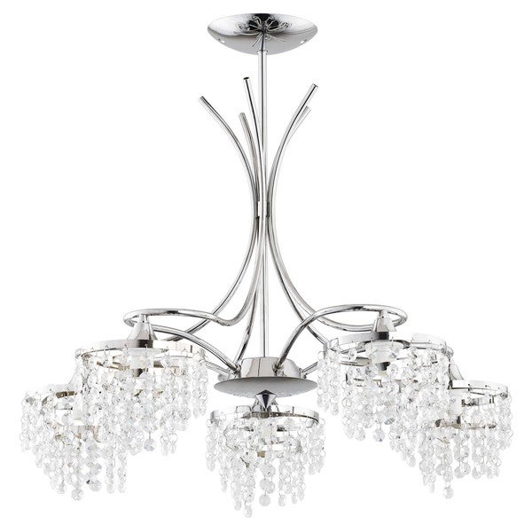 Lampa wisząca KALIOPA chromowana 5 x E14 x 10W wym:56x58x58cm Alfa