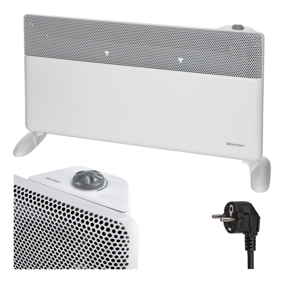 Grzejnik elektryczny konwektorowy energooszczędny 2000W termostat biały Warmtec EGB-20B