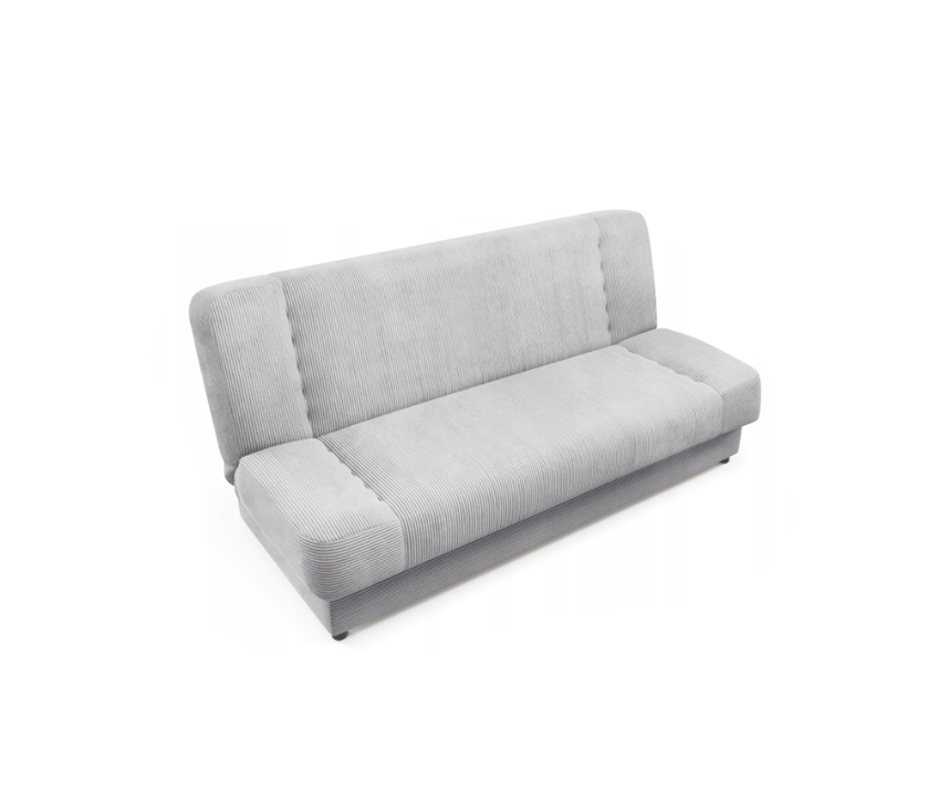 Wersalka Rozkładana Sofa Z Funkcją Spania Dwuosobowa Sztruks Szara PIANO