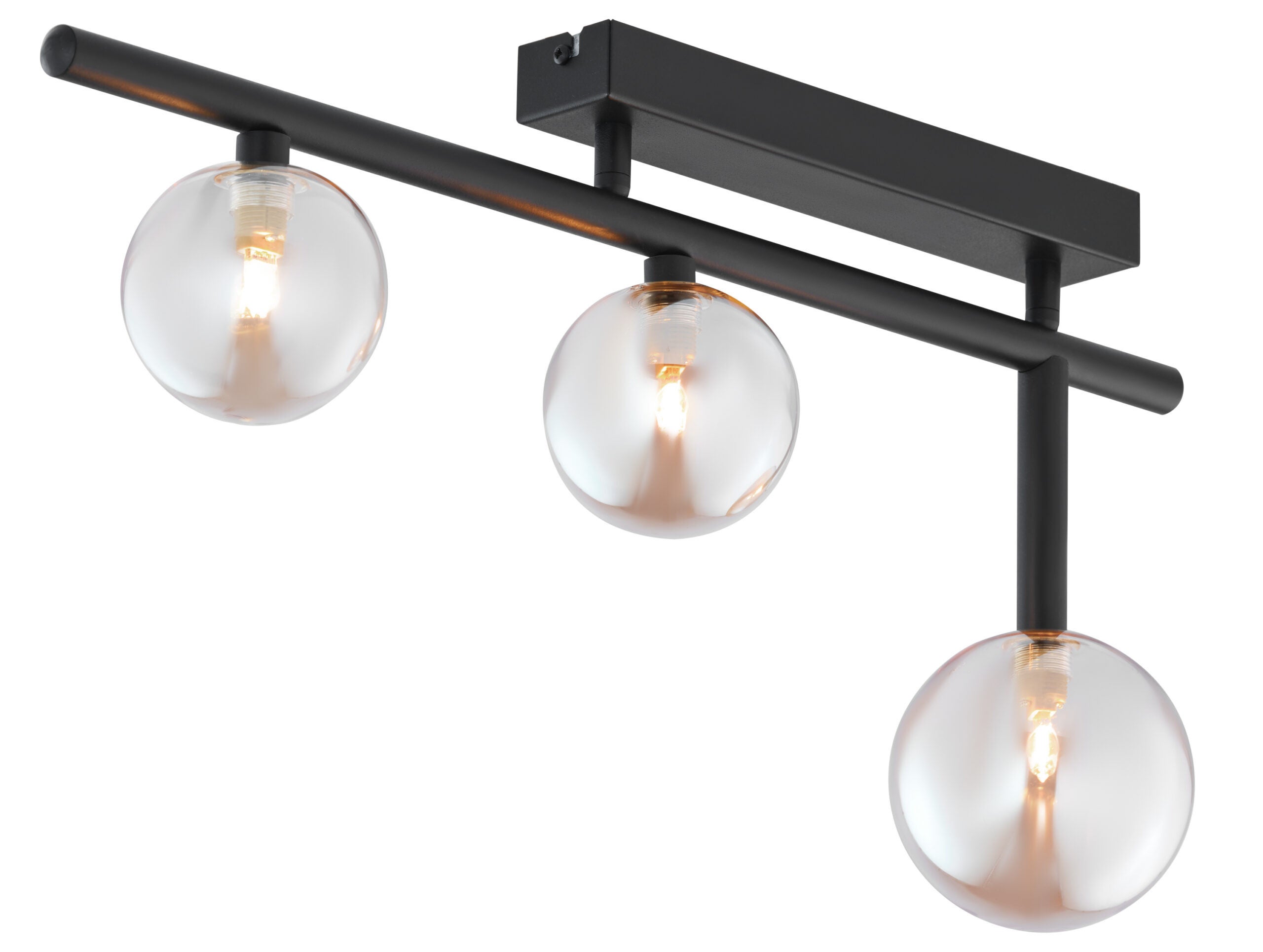 Lampa sufitowa NEPTUN bursztyn JUPITER czarny G9 30x61x12 cm 1 szt.