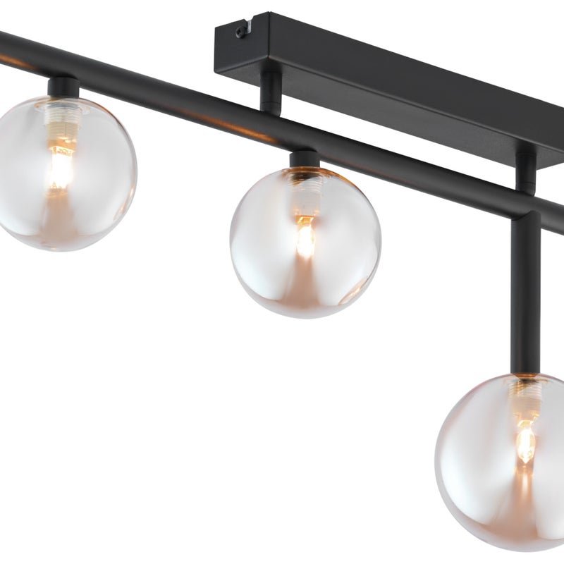 Lampa sufitowa NEPTUN bursztyn JUPITER czarny G9 30x61x12 cm 1 szt.