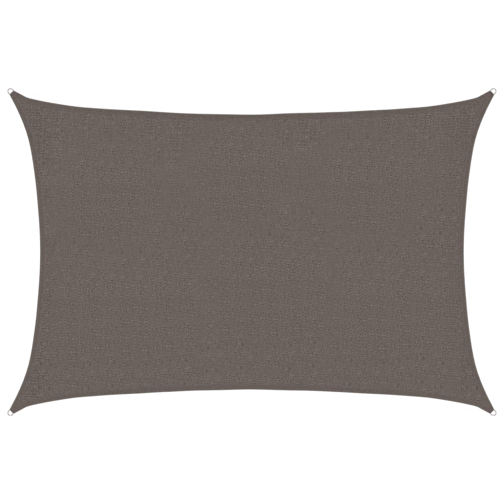 Żagiel przeciwsłoneczny antracytowy, 160 g/m², 2 x 3 m, wykonany z HDPE, do ogrodu, tarasu lub placu zabaw