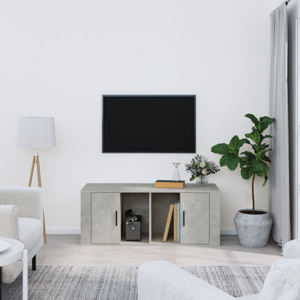 Szafka pod TV, szarość betonu, 100x35x40 cm vidaXL