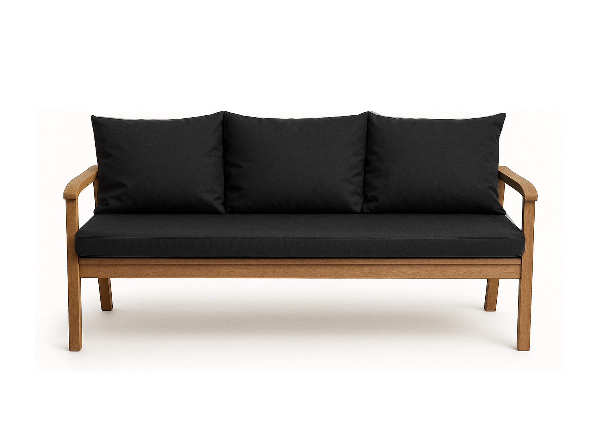 Poduszka ogrodowa na ławkę 160x60x50cm poduszka na meble ogrodowe czarna, poduszka na balkon taras, poducha ogrodowa na huśtawkę