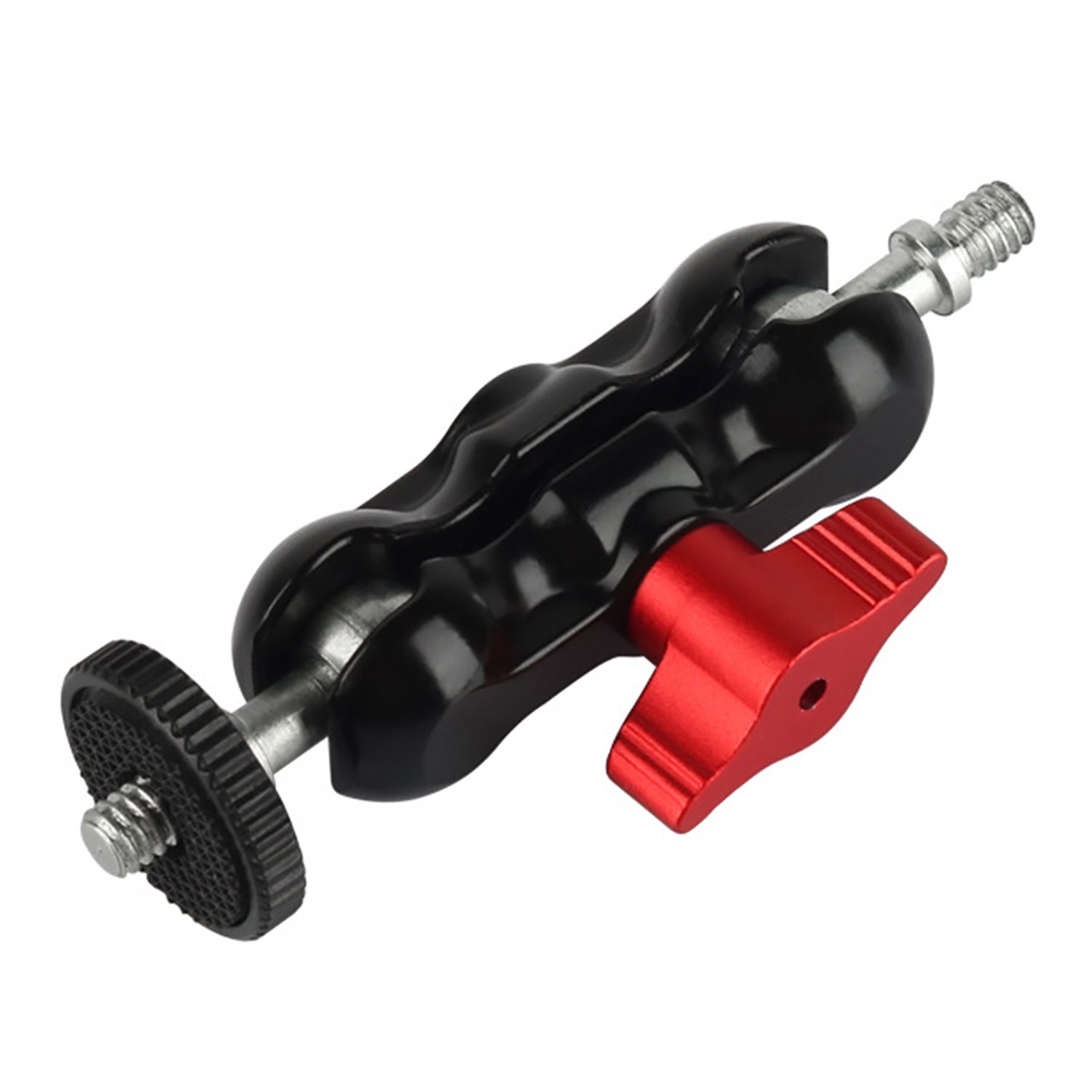 Wielofunkcyjny uchwyt głowicy kulowej Mini Dual Ball Head Clamp ze śrubą 1/4" do monitora aparatu DSLR i latarki LED