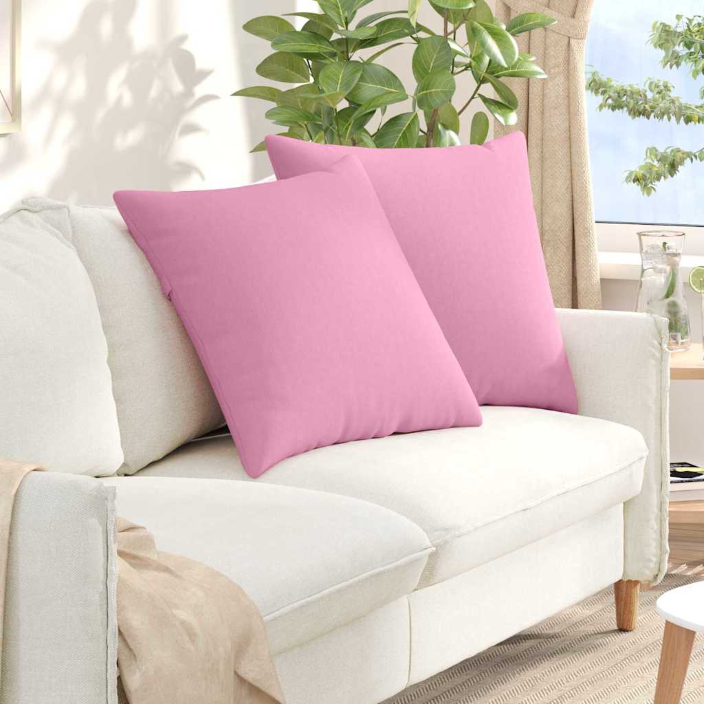 Poduszki na sofę 2 pcs Różowy 80 x 80 cm tkanina vidaXL