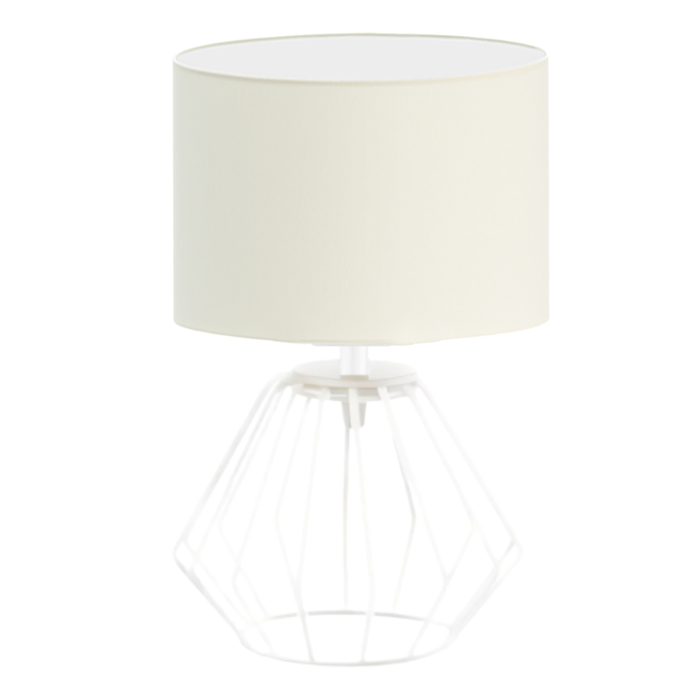 Lampka nocna na biurko lampa biurkowa druciana LED z abażurem walec LANA