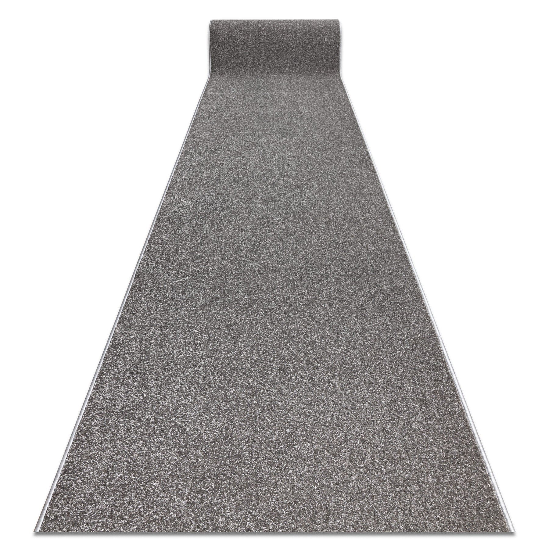 Jednolity chodnik KARMEL Gładki, jednokolorowy szary 120 cm 120x690 cm