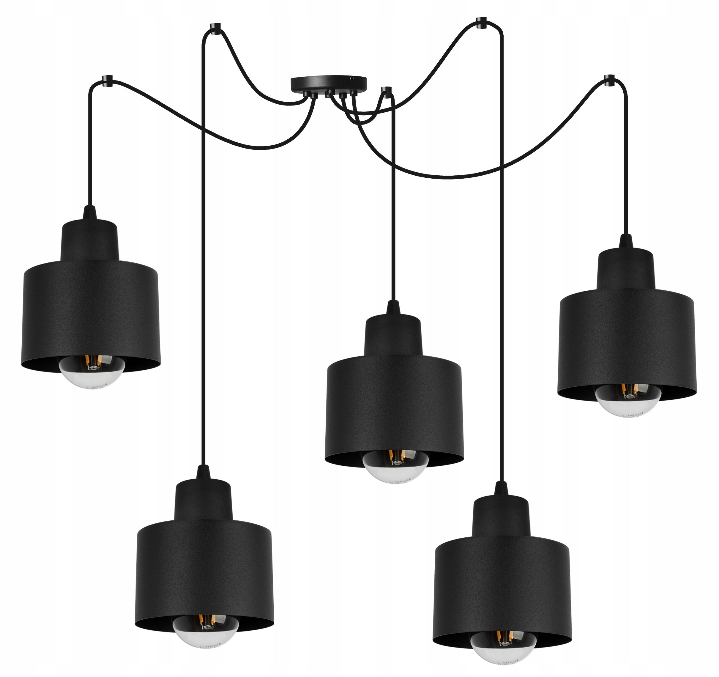 Lampa sufitowa wisząca Light Home LH Spider Panta 5x E27 60W czarny