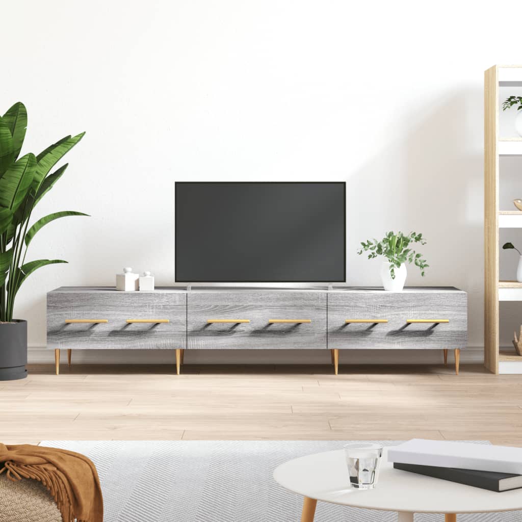 vidaXL Szafka telewizor, szary dąb sonoma, 150x36x30 cm