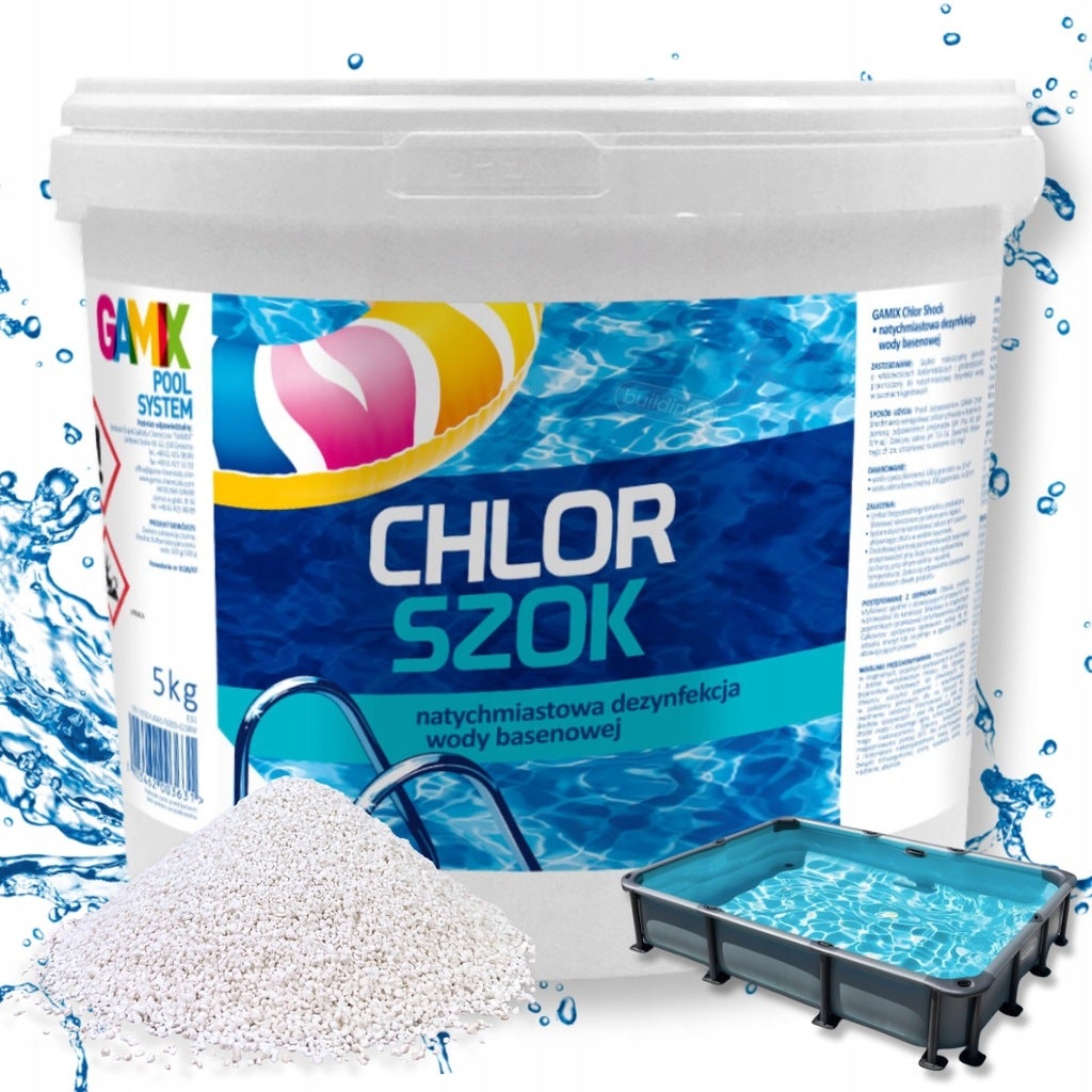 CHLOR SZOK DO BASENU JACUZZI SPA BASEN GAMIX GRANULAT 5KG CHEMIA BASENOWA