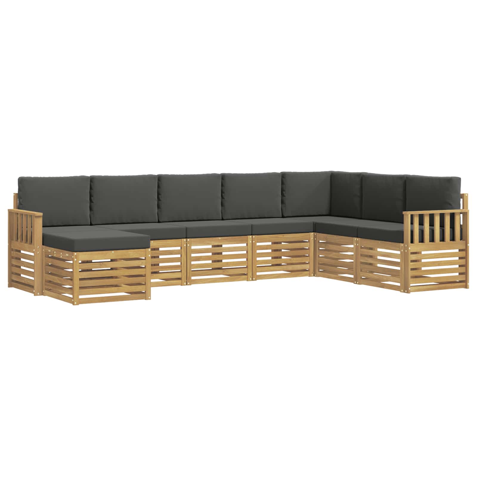 Zestaw sof na zewnątrz 8 pcs Biały i antracyt