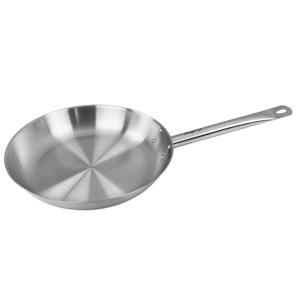 Patelnia stal nierdzewna Mega-M śr. 30 cm Indukcja Gaz gastronomiczna