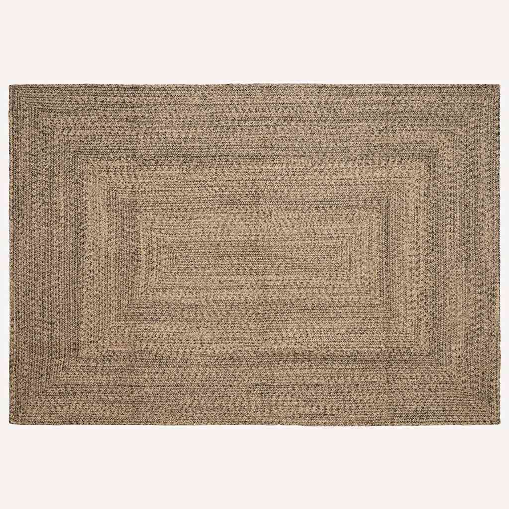 Dywany pokojowe Naturalny i czarny 160 x 230 cm Juta vidaXL