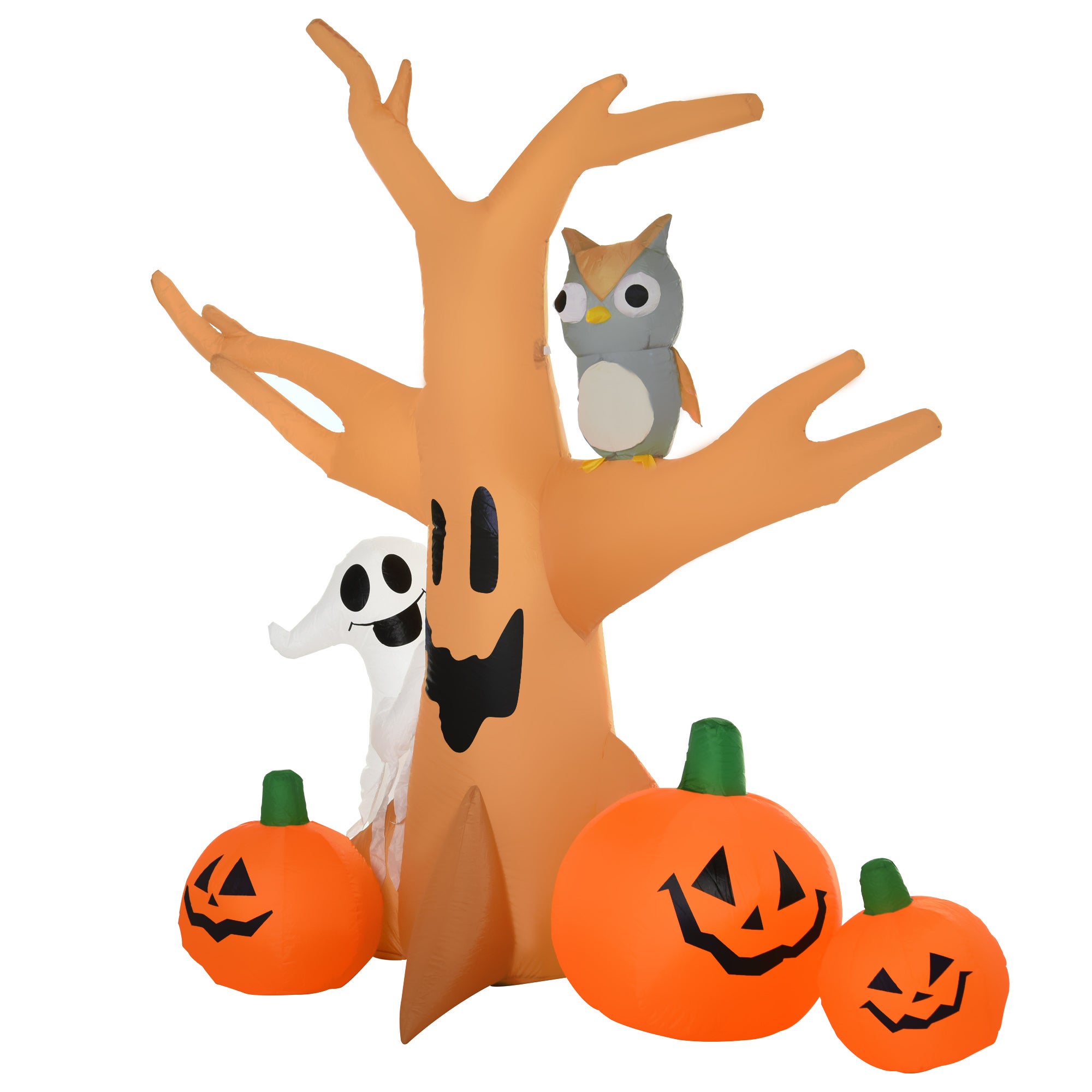 120/240 cm nadmuchiwana, świecąca dekoracja na Halloween w kształcie ducha (nadmuchiwane, nawiedzone drzewo)