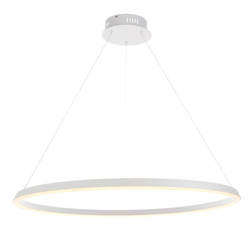 Lampa wisząca nowoczesna biała matowa okrągła Ø80cm ring LED 43.5W STATEN Endon