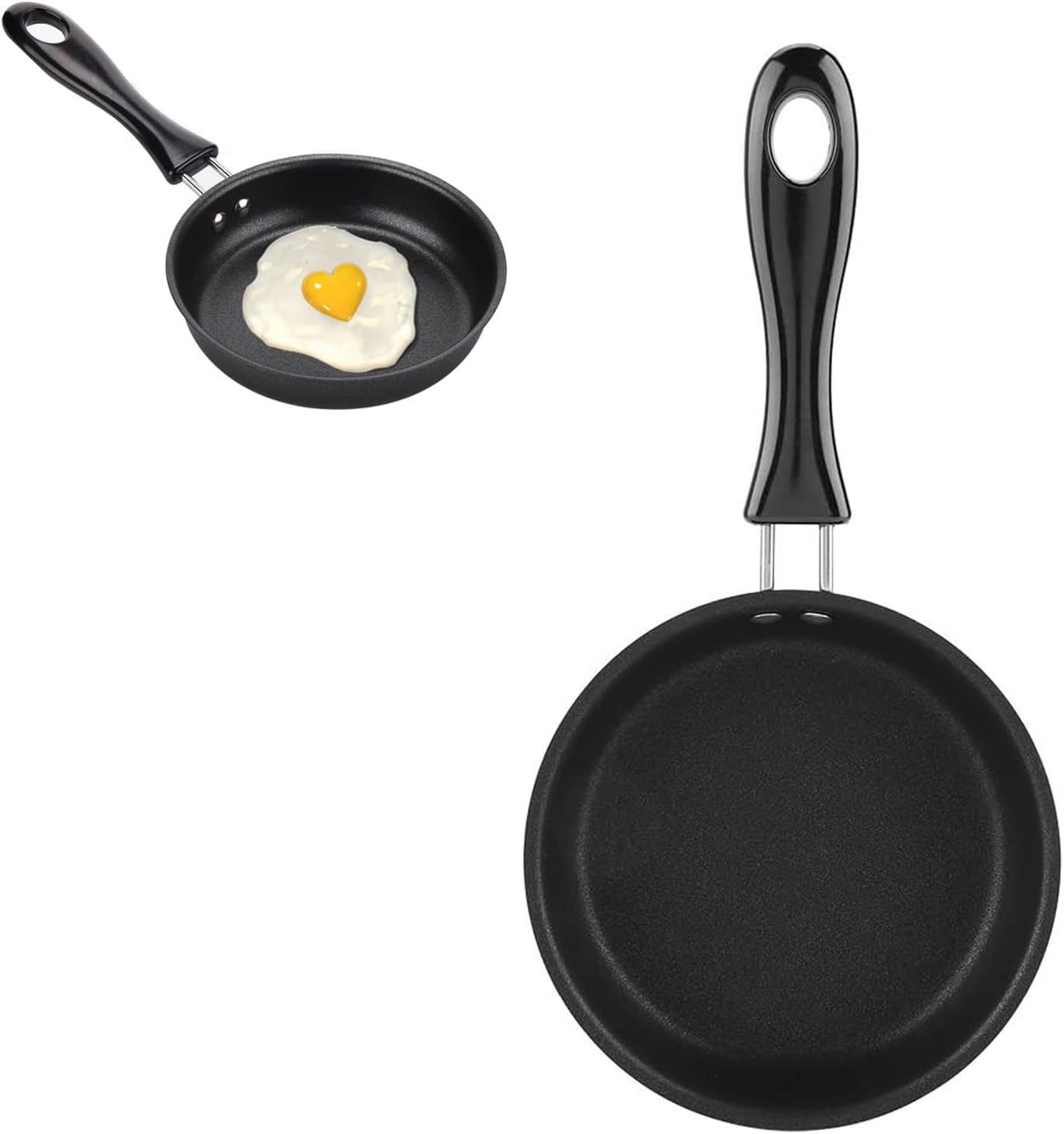 Mała patelnia, mini patelnia do smażenia jednego jajka, patelnia nieprzywierająca, przenośna patelnia do omletów na kuchenkę gazową, płytę indukcyjną