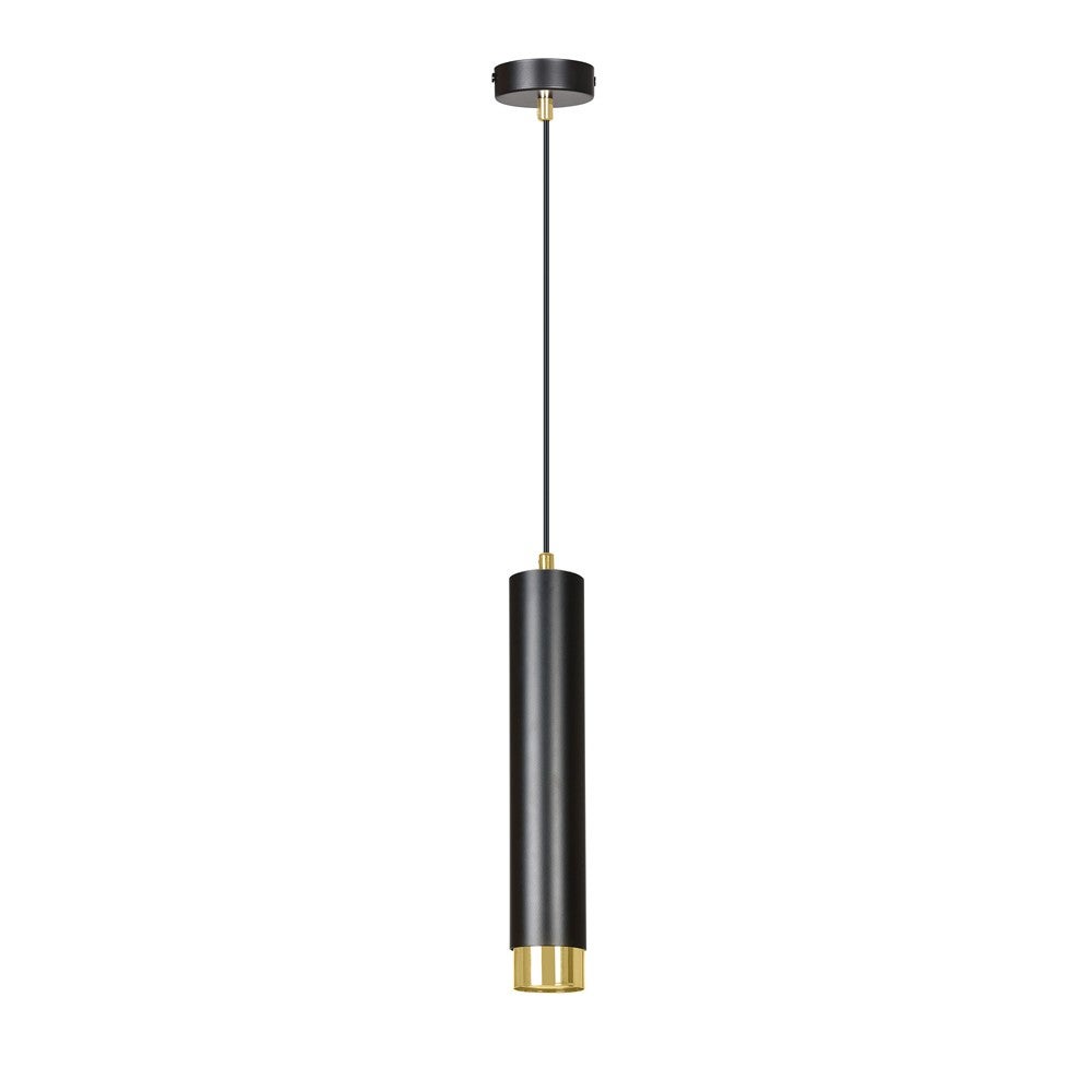 Mura cylindryczna lampa wisząca czarno-złota 1xGU10 ø8cm