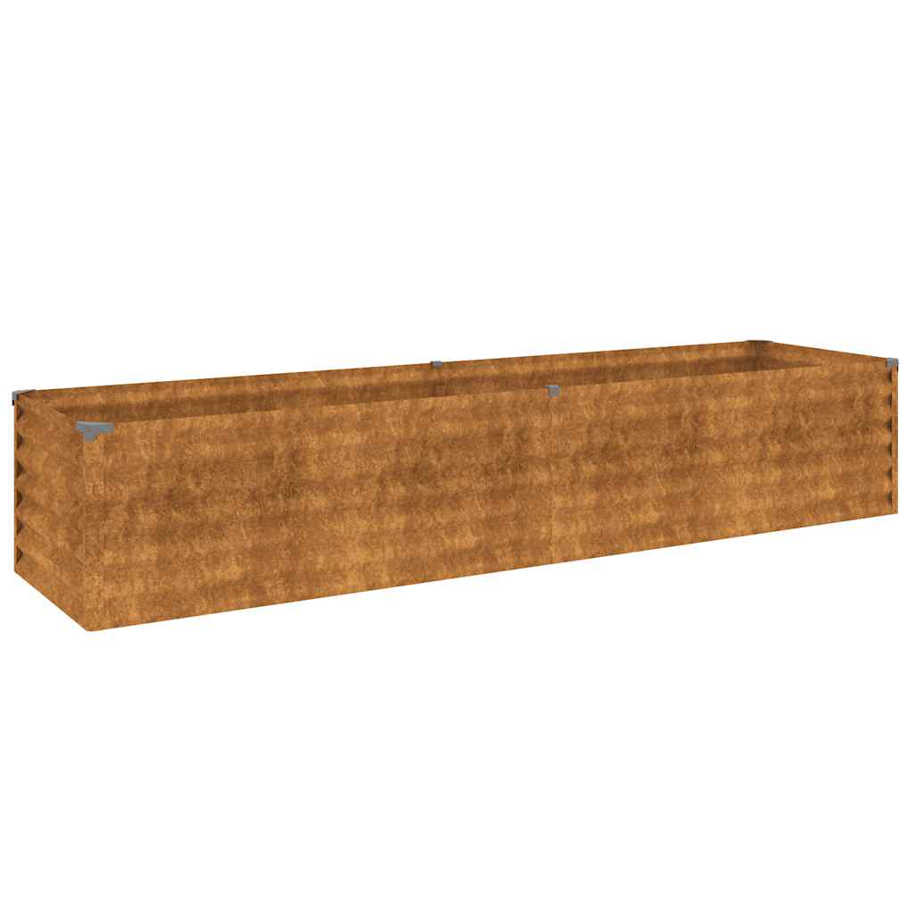 Podwyższona grządka ogrodowa 194x50x36 cm, stal Corten