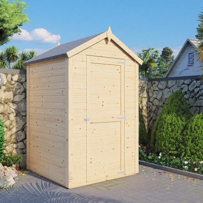 Domek ogrodowy BERTILO Mini z podłogą, ściany 14 mm, niepomalowany