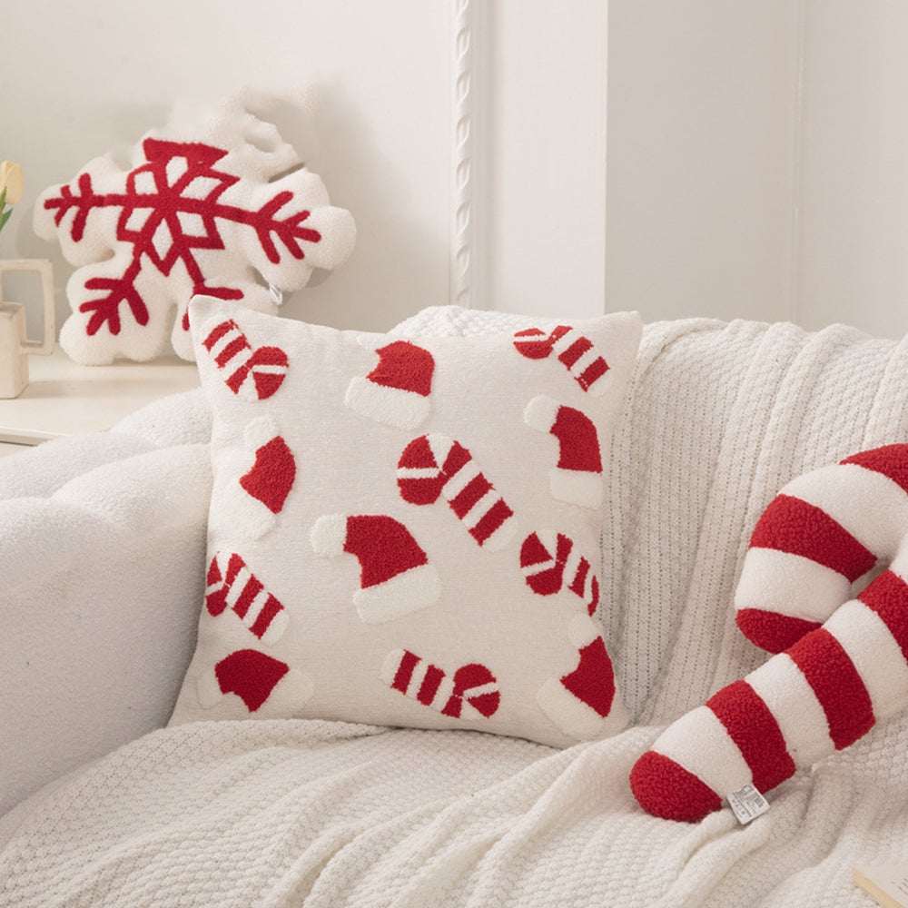 Świąteczne poszewki na poduszki poszewki poduszki dekoracje świąteczne domu dekoracyjna poszewka poduszkę Merry Christmas candy świąteczna Christmas