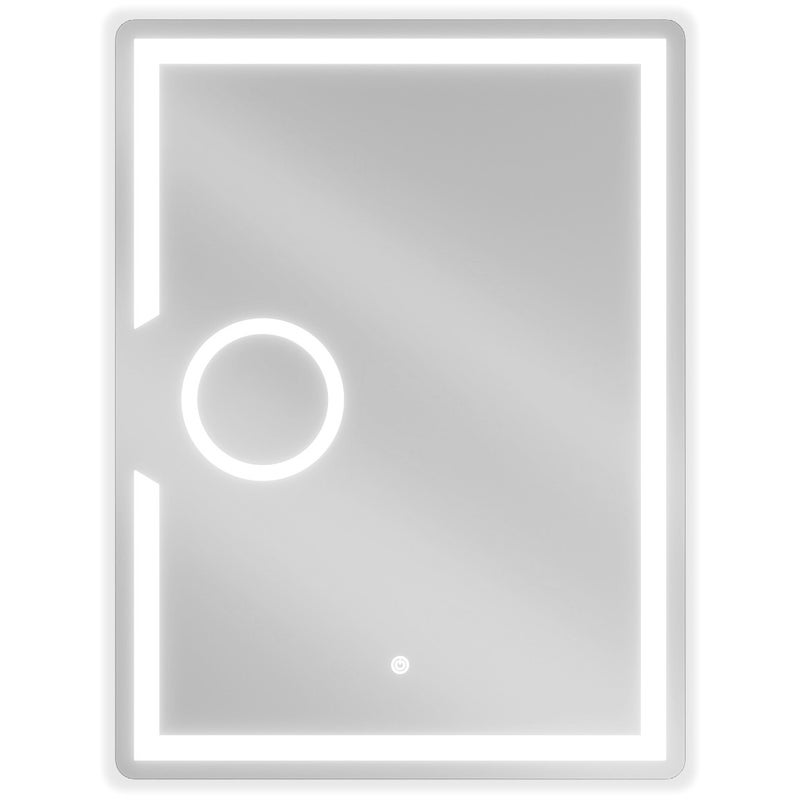 Mexen Onyx lustro łazienkowe podświetlane z lusterkiem kosmetycznym 60 x 80 cm, LED 6000K, antypara - 9813-060-080-611-00