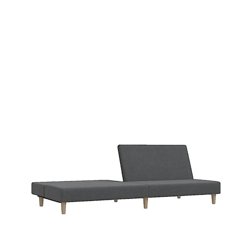 Sofa rozkładany VidaXL 2-osobowy szary łatwy do konwersji na łóżko