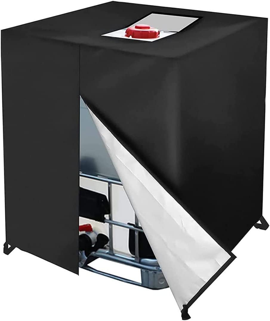 Pokrowiec na wiadro z ochroną UV 210D, pokrowiec na zbiornik IBC 1000L z zamkiem błyskawicznym, 120 x 100 x 116 cm (