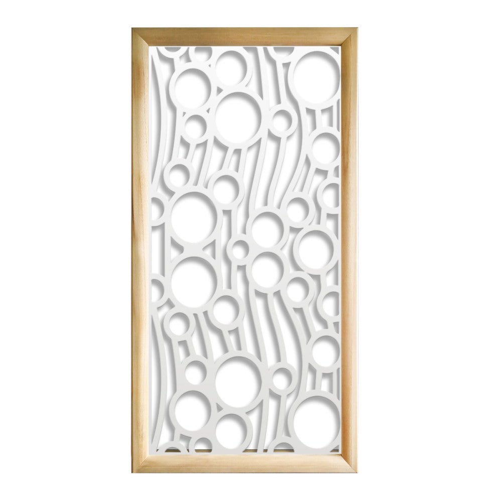 BUBBLES - Prostokątne moduły dekoracyjne z drewna i PVC - Rozmiar 47x94 cm - Grubość 47 mm - Kolor wewnętrzny BIAŁY