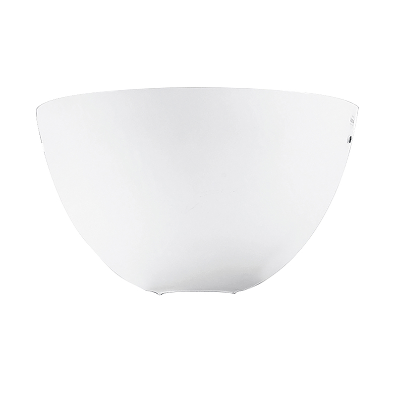 Kinkiet z serii Kawa 36 cm – satynowo-białe szkło i metal z gniazdem LED E27 – RossiNi Group