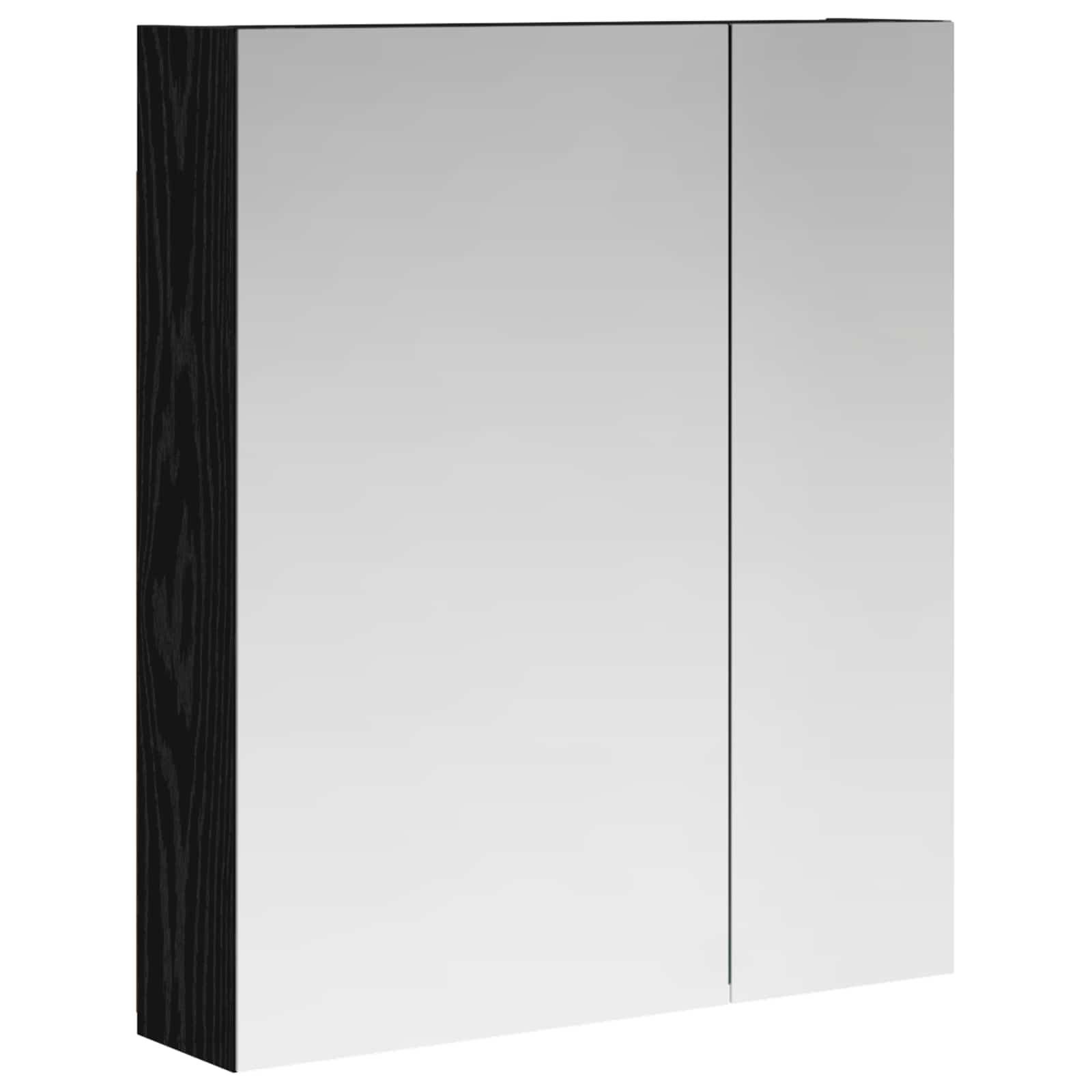 Szafka z lustrem do łazienki Czarny Dąb 60 x 14,5 x 70 cm