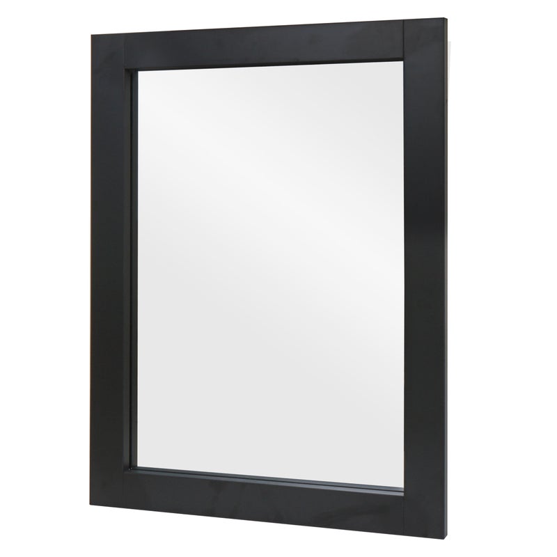 Lustro ścienne HWC-L86, łazienkowe Lustro łazienkowe Meble łazienkowe, certyfikat MVG 72x52cm ~ czarne
