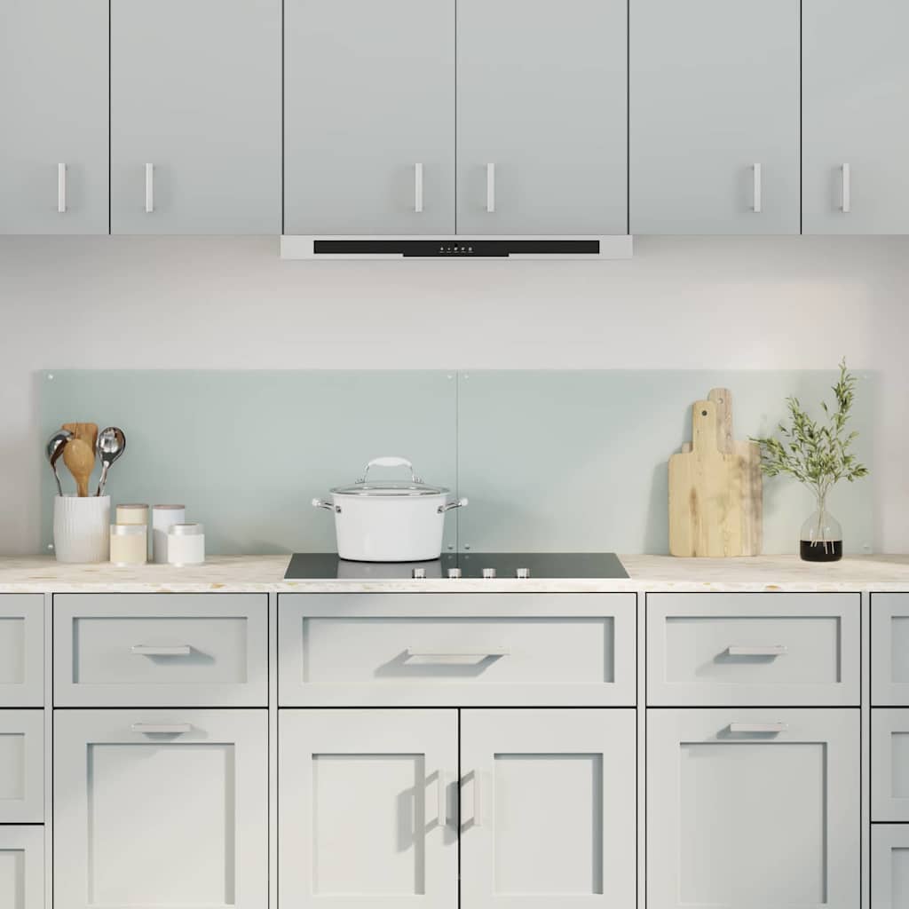 Panel kuchenny 2 pcs Biały 90 x 40 cm szkło hartowane vidaXL
