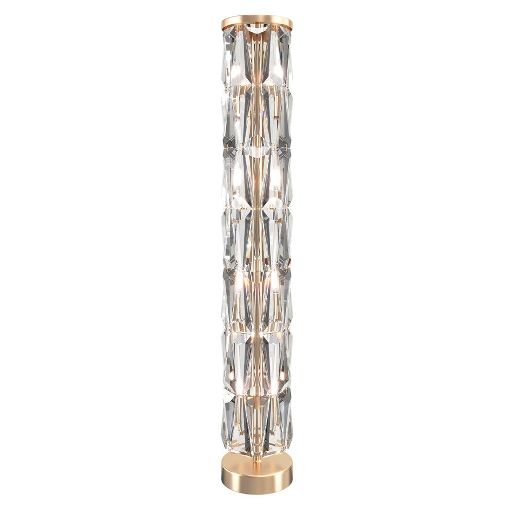 Lampa podłogowa kryształowa okrągła Puntes Maytoni MOD043FL-08G
