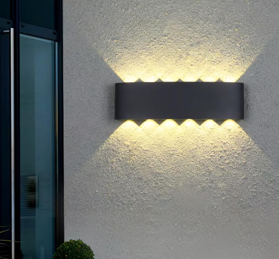 Wewnętrzny kinkiet LED, 12 W, wykonany z aluminium, kolorowe światło, wodoodporny zewnętrzny kinkiet, odpowiedni do hoteli, korytarzy
