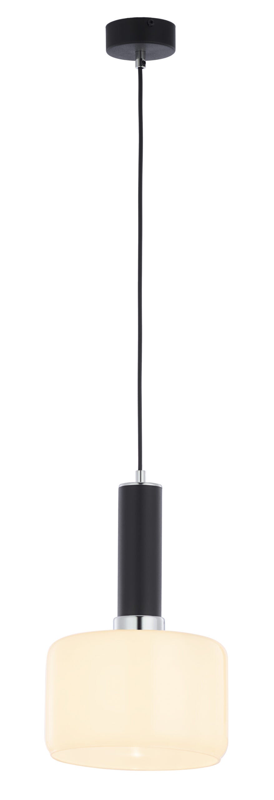 Lampa wisząca VANES Jupiter srebrno-czarna E27 20x20x39-80 cm 1 szt.