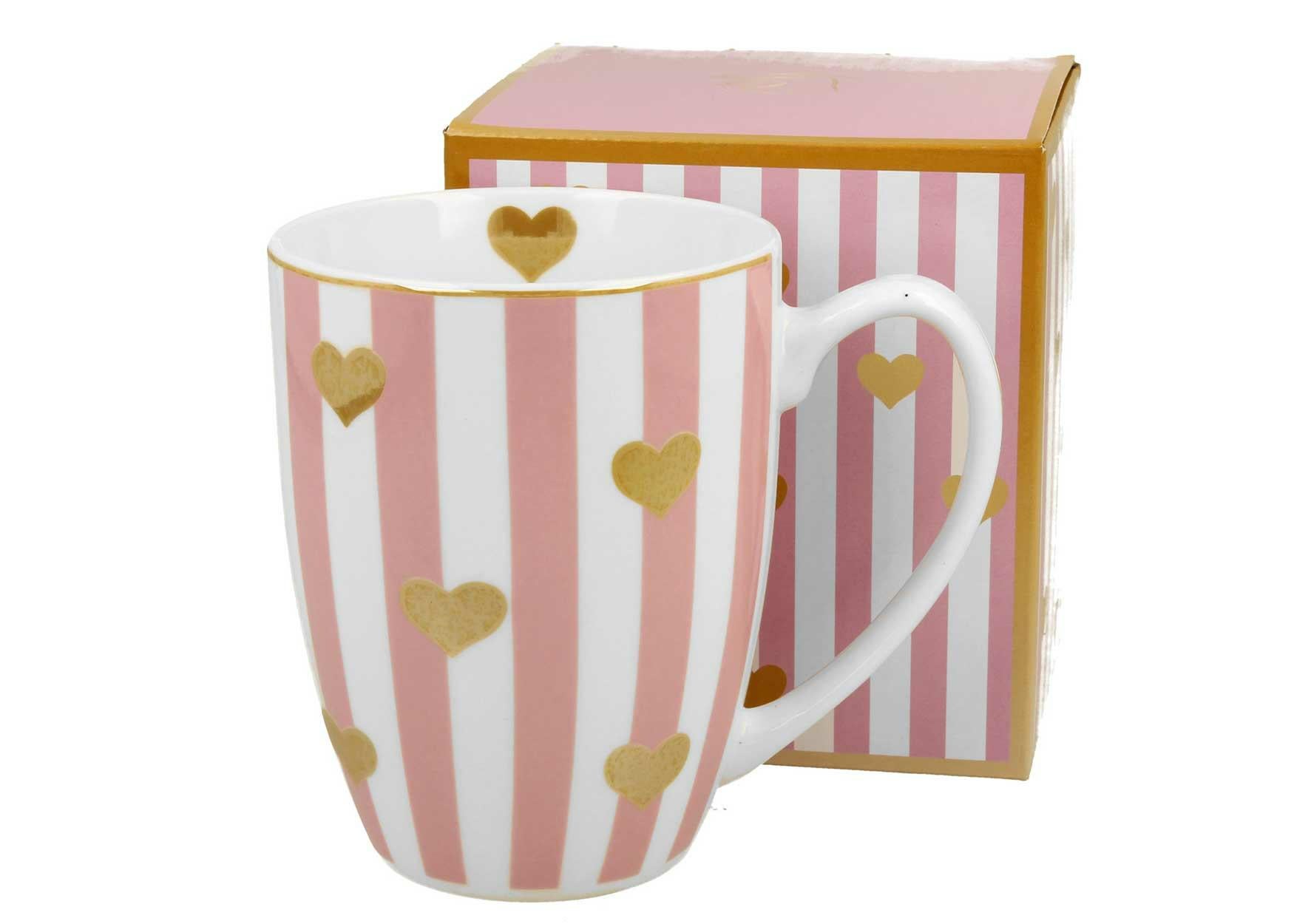 Kubek porcelanowy różowy 360 ml 10,3x11,5x8,2 cm 1 szt.