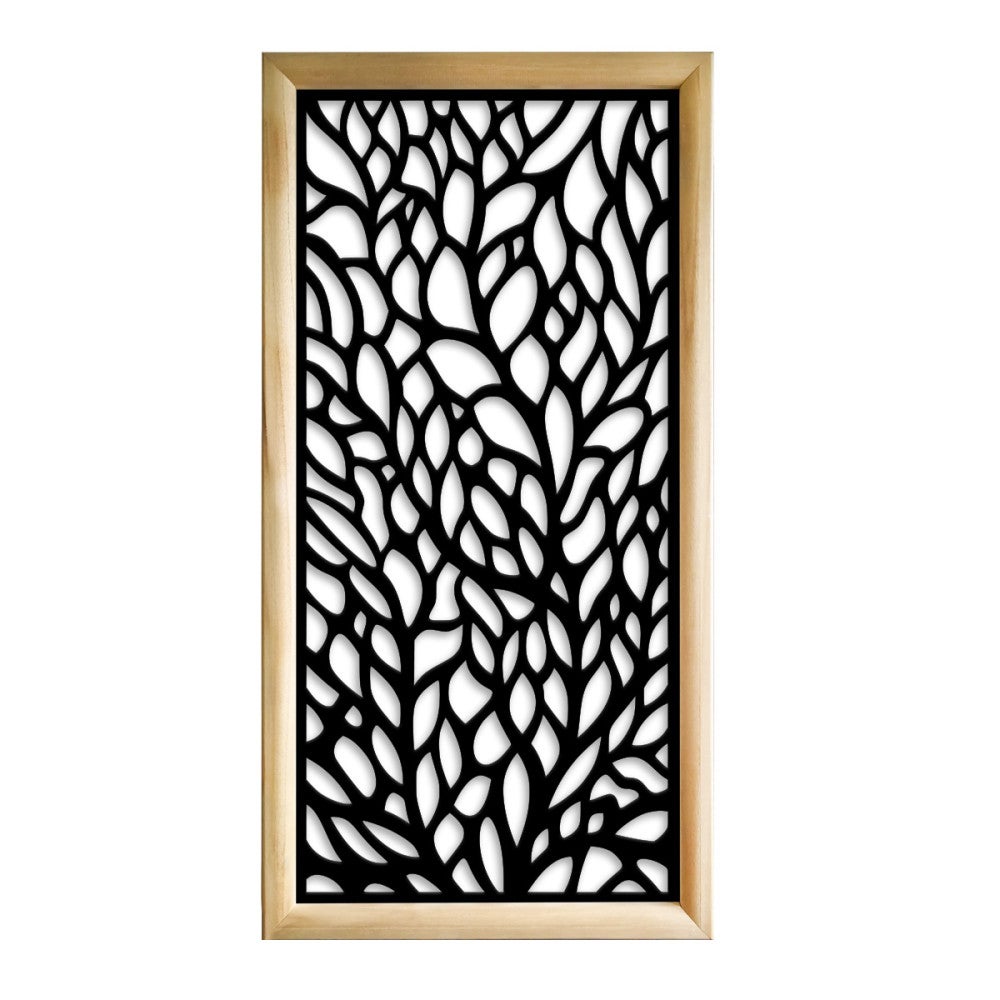 CODIUM - Prostokątne moduły dekoracyjne z drewna i PVC - Rozmiar 73x148 cm - Grubość 64 mm - Kolor wewnętrzny CZARNY