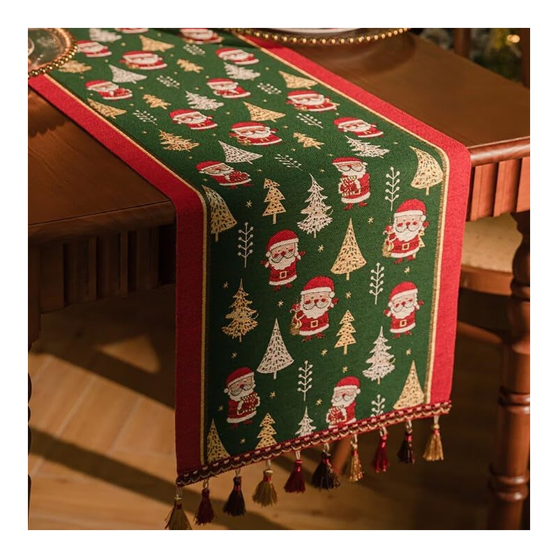 Luksusowe, kolorowe obrusy w stylu vintage, żakardowe obrusy haftowane z frędzlami, eleganckie obrusy dekoracyjne. 35*260cm