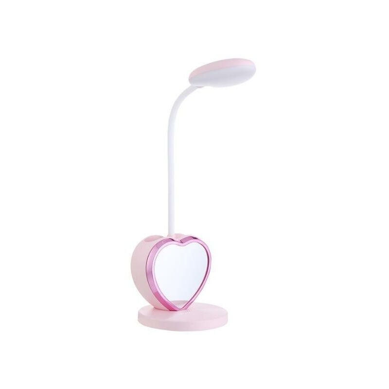 Lampka biurkowa LED, przyjazna dla oczu, z uchwytem na długopis, portem USB do ładowania, 2 temperatury barwowe