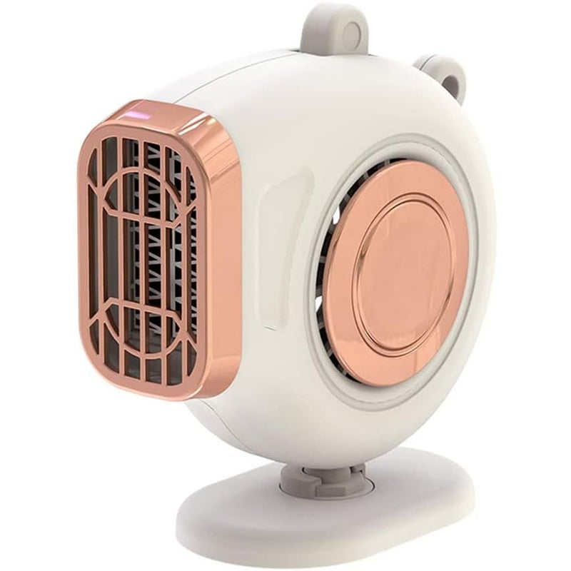 Miniaturowy wentylator nagrzewnicy/odmrażacza samochodowego z gniazdem zapalniczki, obrotową podstawą i klipsem mocującym, 12 V, 150 W, nagrzewnica