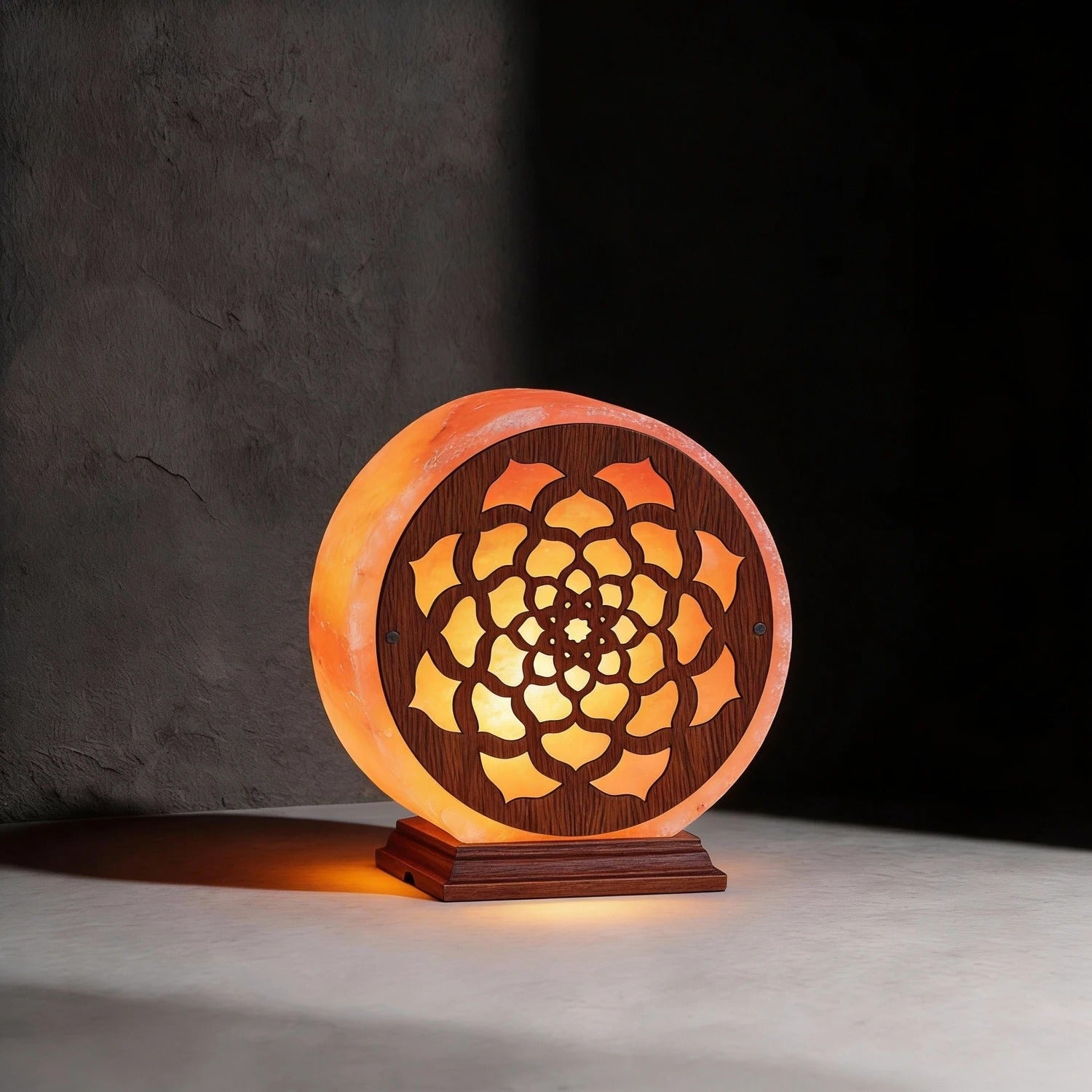 Lampa stołowa mandala kwiatowa Mandali 1xE14x15W sól kamienna pomarańczowa wym:16,5x15x7cm IP20 Rabalux