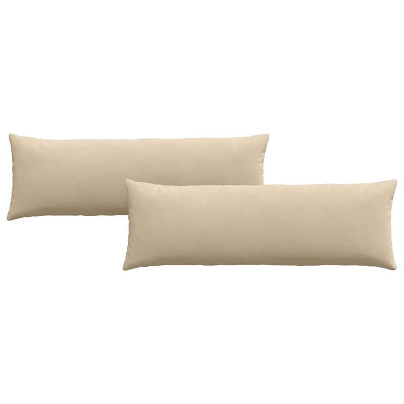 2x Poduszka Dekoracyjna 40x120 cm z Wypełnieniem Kremowa do Salonu na Sofę