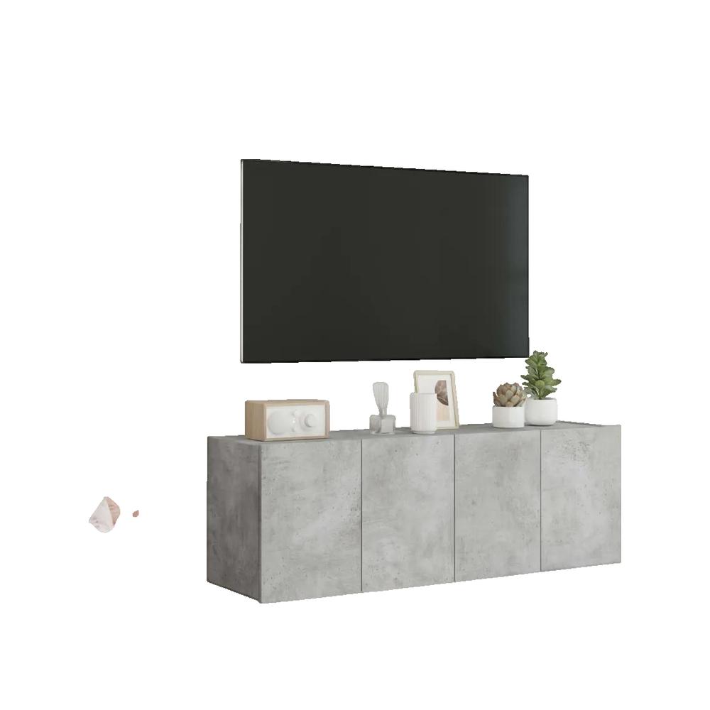 Mebel RTV vidaXL LED 2 szt. Szary Beton 60x35x41 cm
