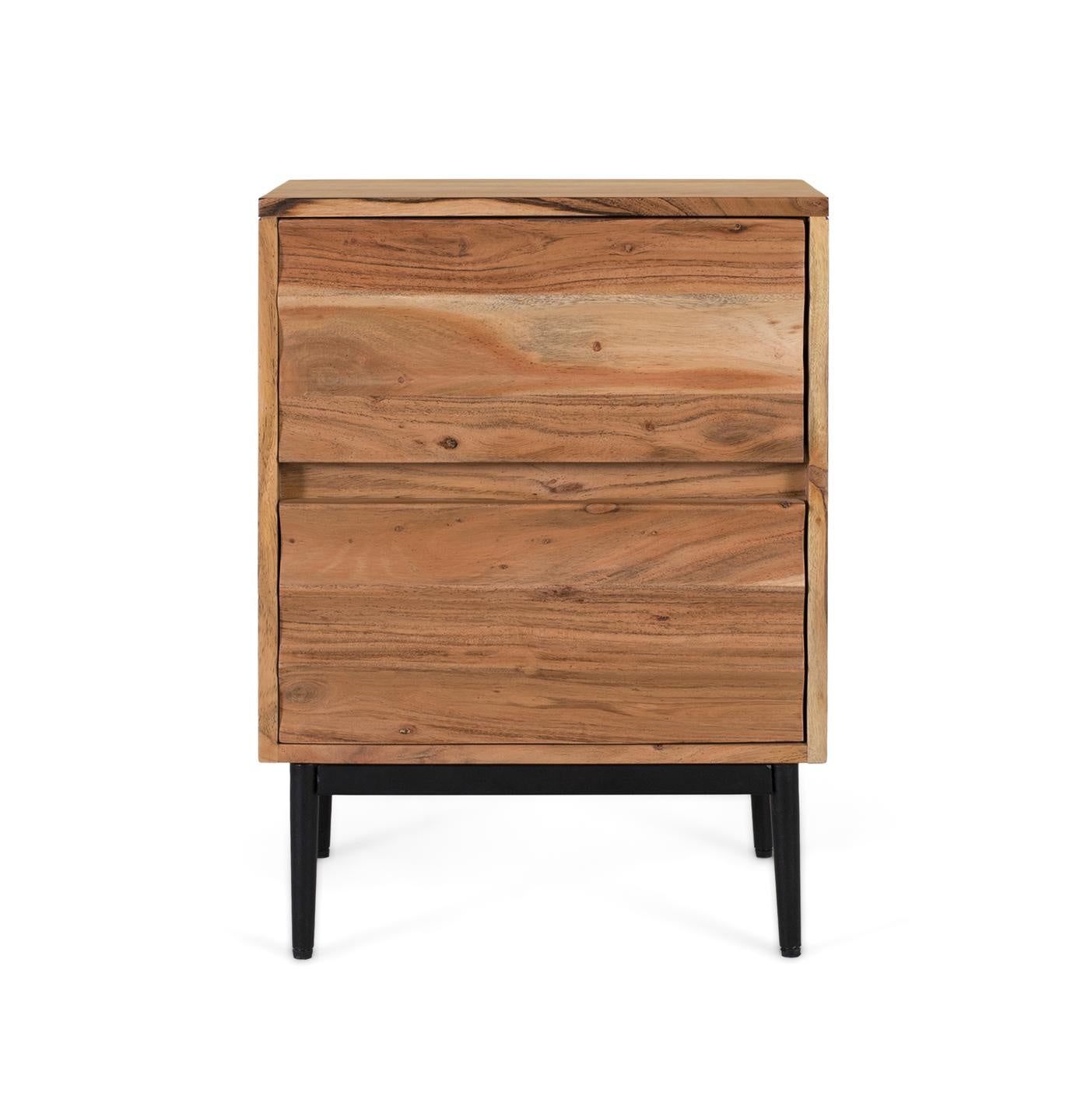 Stoliki nocne z drewna akacjowego 45 cm, styl nowoczesny, rustykalny - 61x45x36 GYC